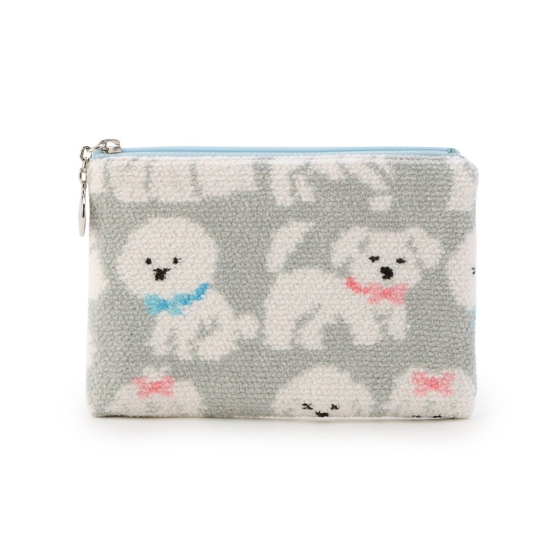 モフモフワンチャン ティッシュポーチ L/MWC-257364(シルバーグレー