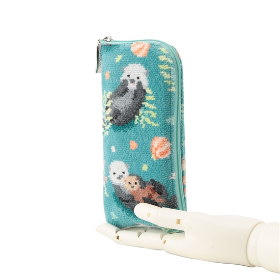 プカプカラッコ メガネポーチ L/PPR-253067(ターコイズブルー