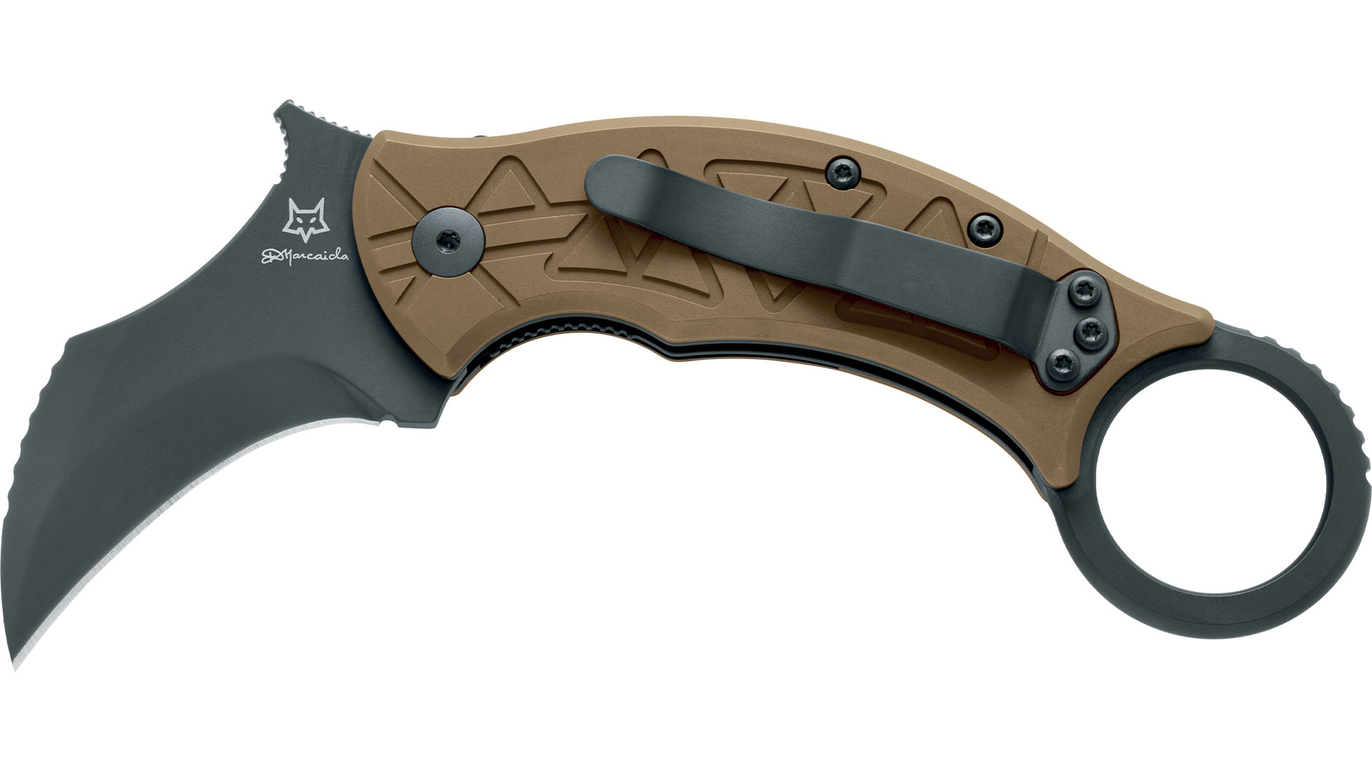 FX-802 TiPVD - TRIBAL K - Folding karambit - FOX Knives