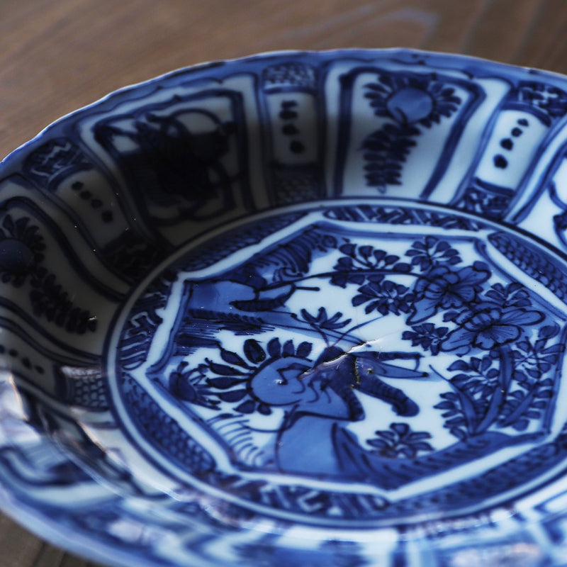 18世紀 新渡 染付芙蓉手大皿 [婦人画報2024年10月号掲載品] – Gallery