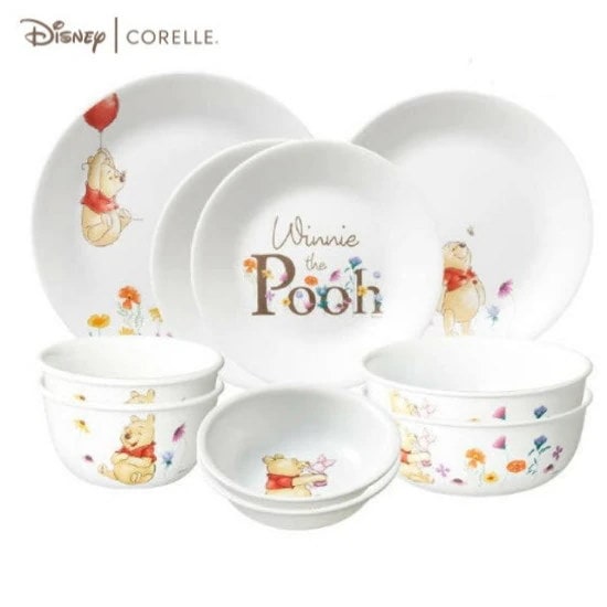 Qoo10] コレール ディズニーくまのプーさん円形皿ボウルおも