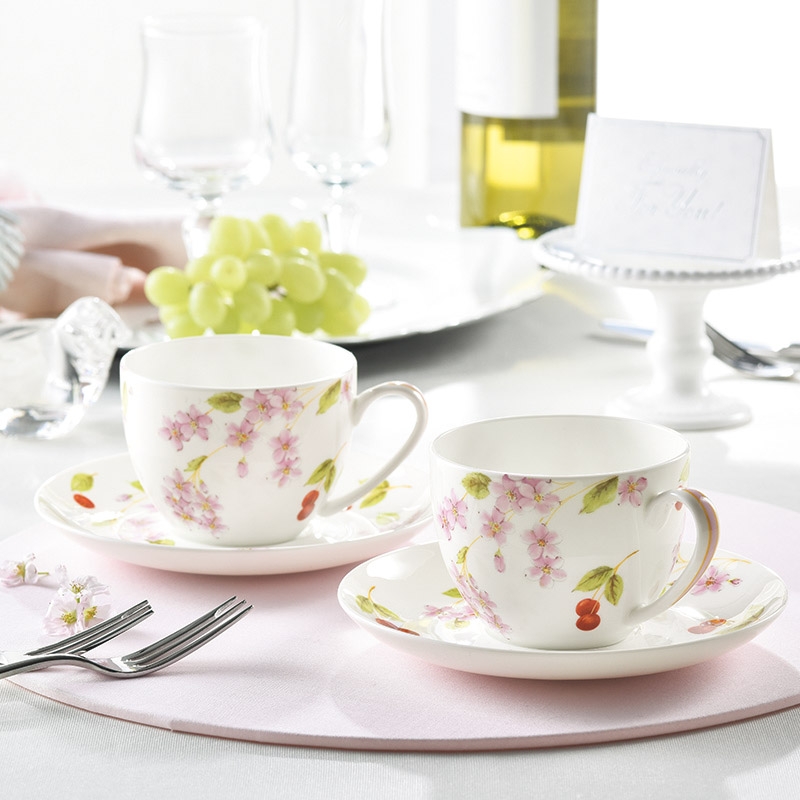 エインズレイ〈チェリーブロッサムハピネス〉 6客ティー碗皿 | Giftpad