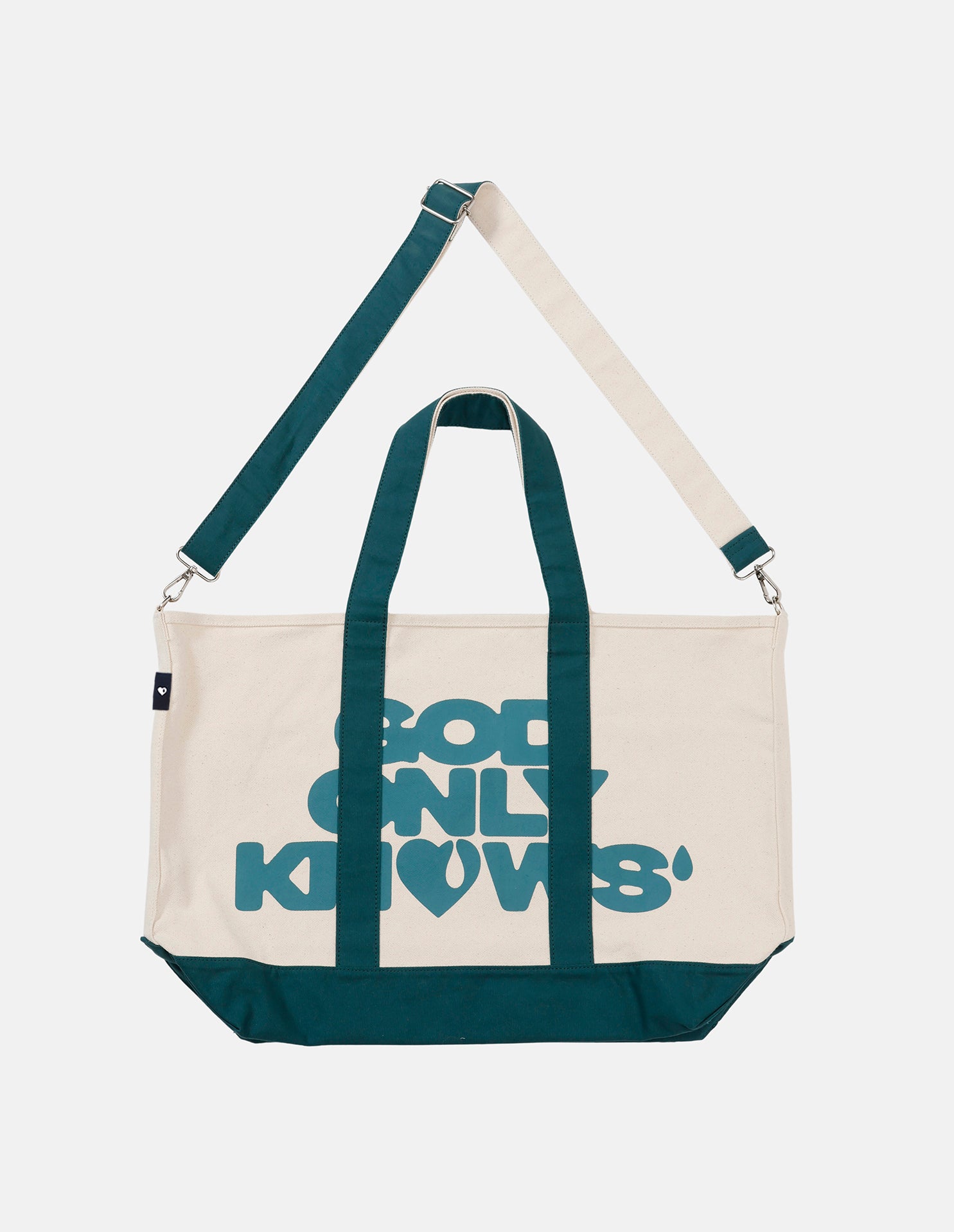 OVERSIZED SHOULDER TOTE BAG – GOD ONLY KNOWS