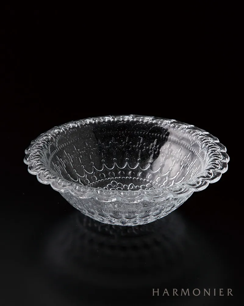 クリアレースガラスボウル17cm/トルコ製｜輸入食器・雑貨の通販 | 輸入