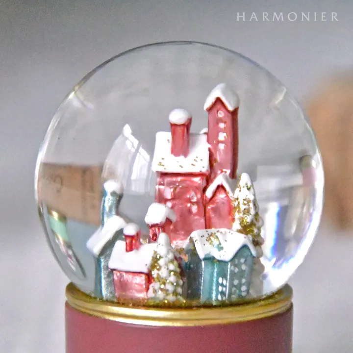 ミニスノードーム/ヴィレッジパステル（ピンク/グリーン/パープル