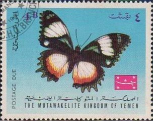 イエメン王国の蝶蛾切手