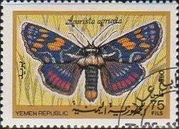 イエメンの蝶蛾切手