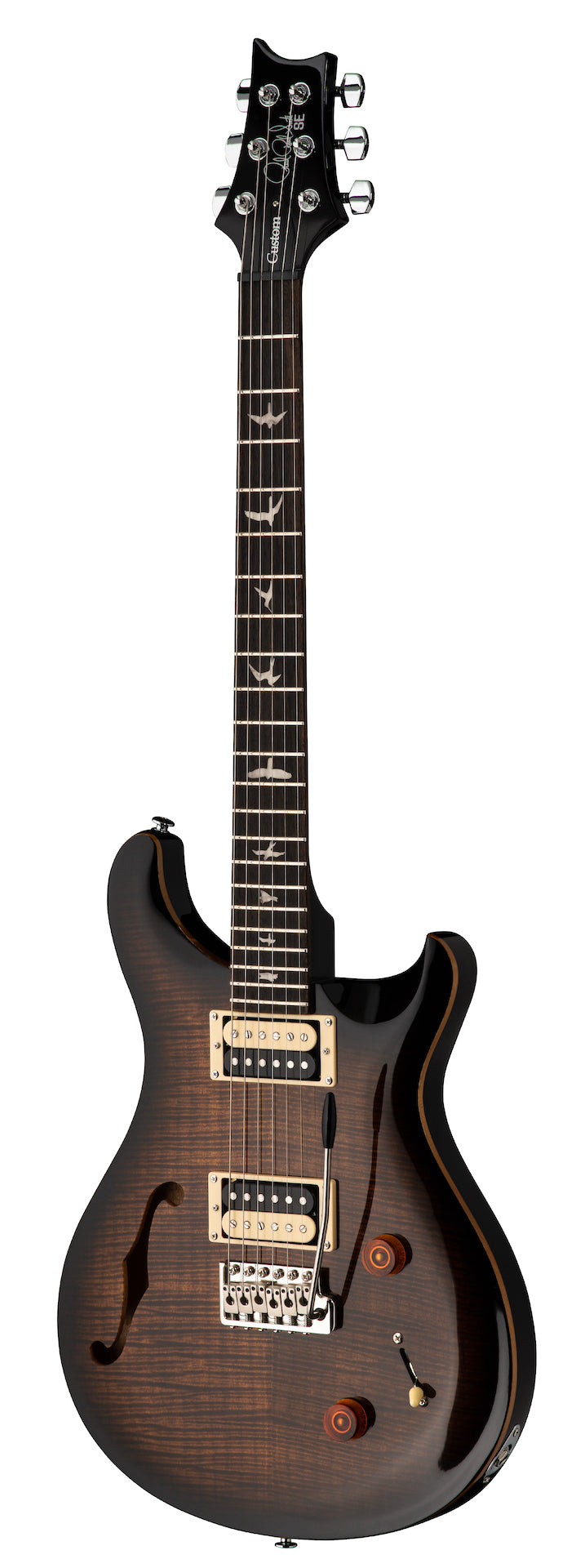 PRS SE Custom 22 Semi Hollow Black Gold Sunburst