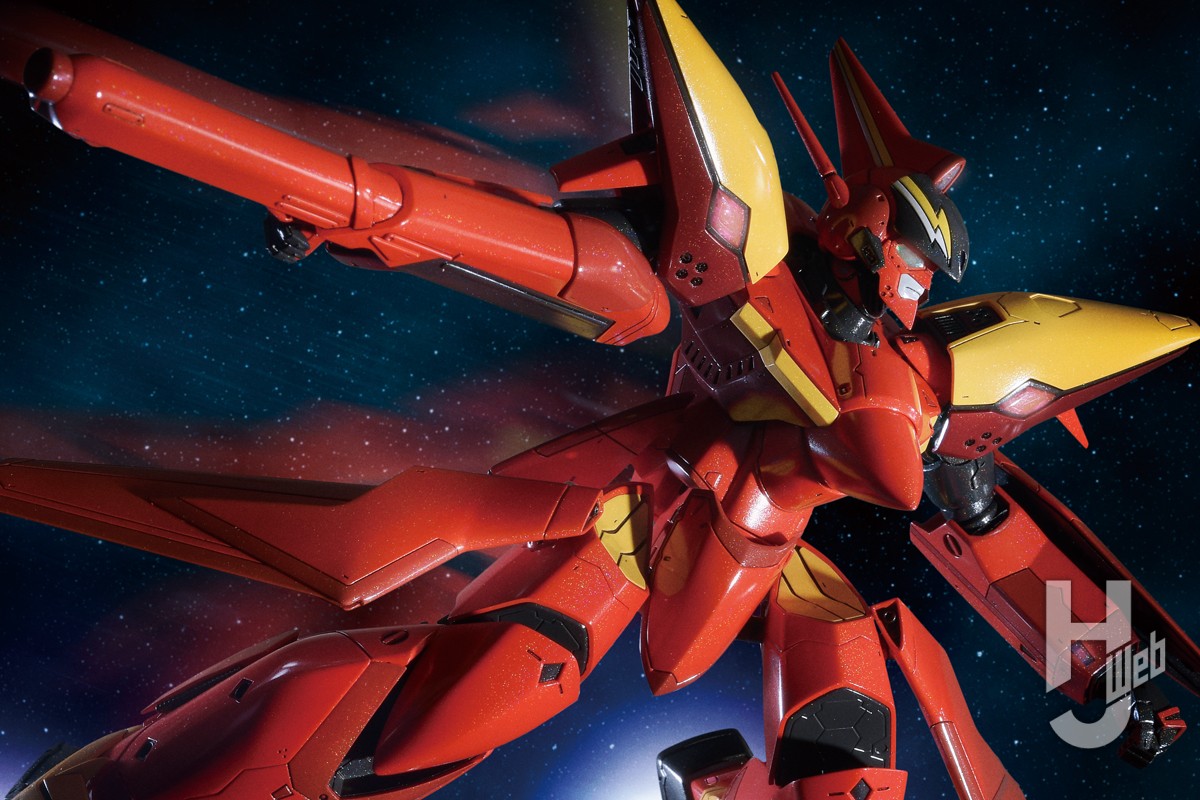 PLAMAX「VF-19 改 ファイヤーバルキリー（熱気バサラ機）」を光沢塗装