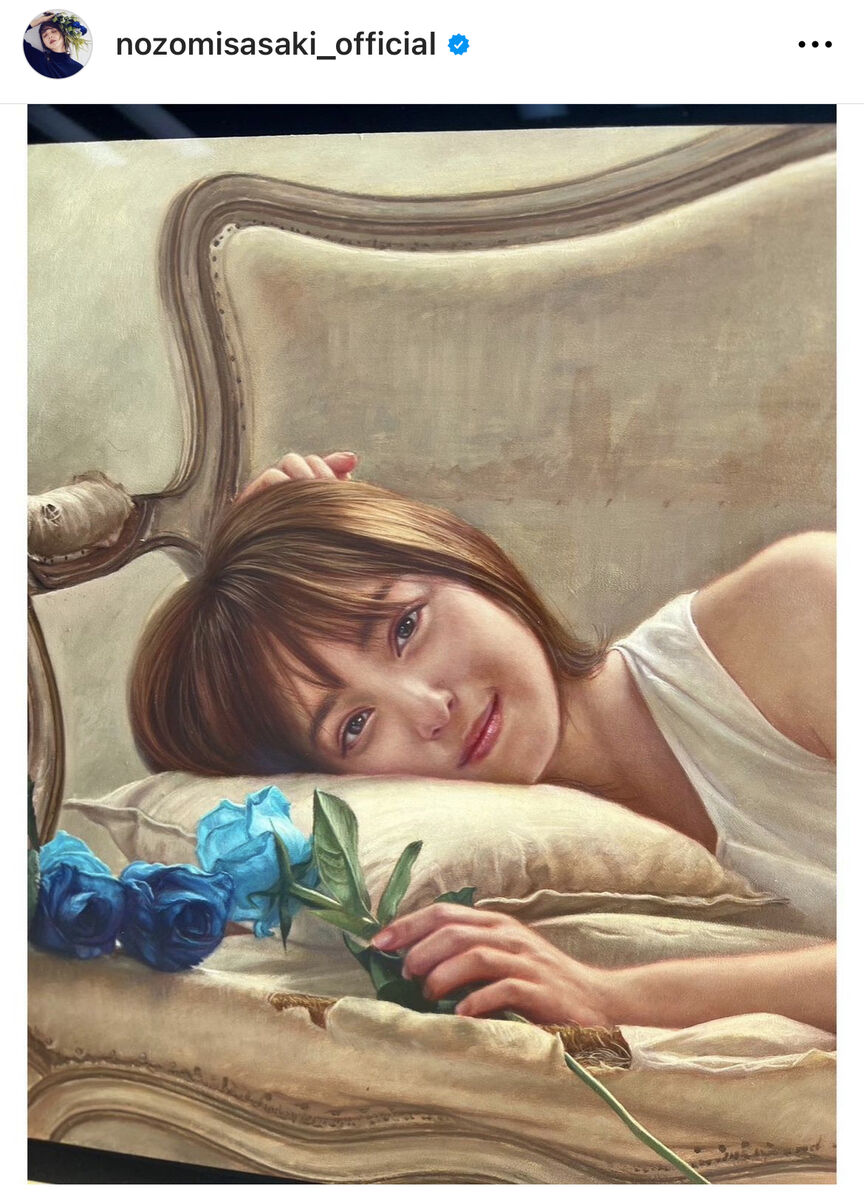 佐々木希、自身を描いた絵画披露 「一瞬写真かと」「ずっと見ていられ