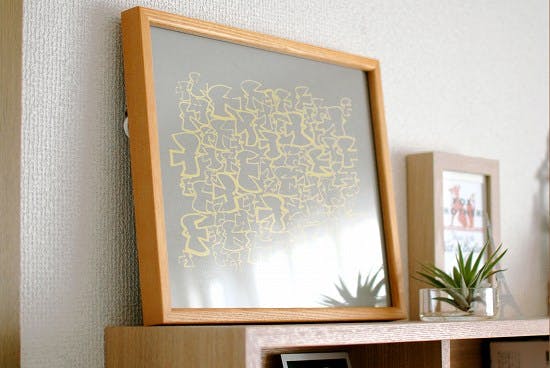 取り扱い終了品 北欧暮らしの道具店 額付きシルクスクリーン 廃盤北欧