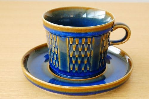 デンマーク/SOHOLM/スーホルム/カップ＆ソーサー（ブルー） - 北欧