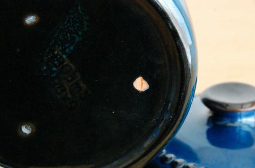 スウェーデン/GABRIEL/ガブリエル釜/陶器のキャセロール（ブルー