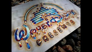 40・TIG溶接アートでディズニー？みたいなロゴを描いてみた - YouTube