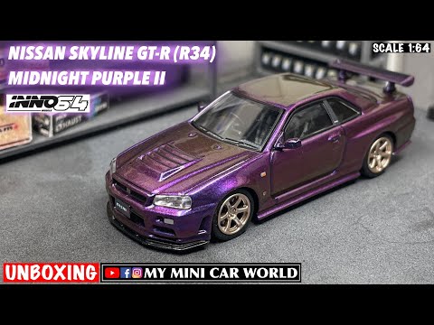MY MINI CAR WORLD』UNBOXING INNO64 1/64 NISSAN SKYLINE GT-R (R34
