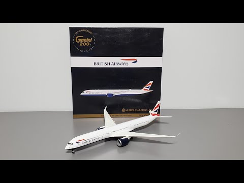 Gemini 200 British Airways Airbus A350 [G-XWBA] Model Airplane