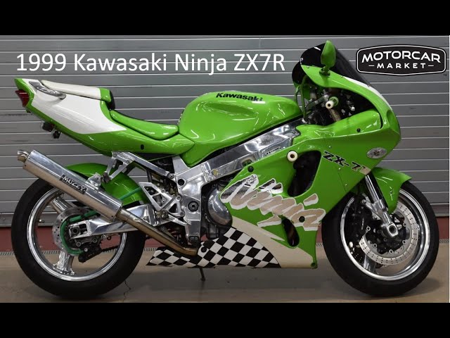 1999 Kawasaki ZX7R Walkaround Cold Start - YouTube