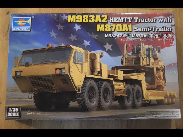 1/35 Trumpter HEMTT M983A2 w Semi Trailer M870A1 Unboxing 01055