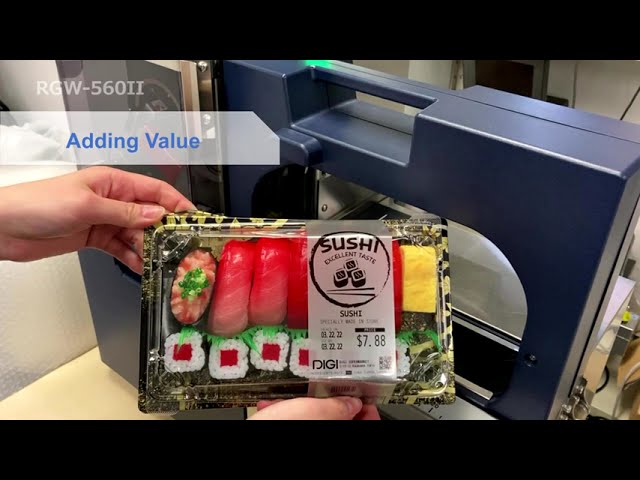 RGW-560II for Sushi Packaging - YouTube