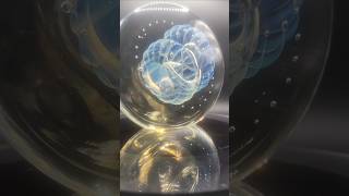 LIFE is easier with ART - 1992 Vintage glass paperweight by