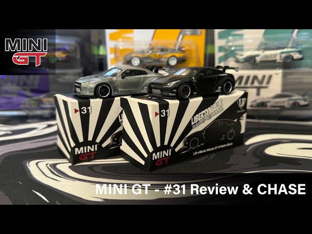 Mini GT - LB WORKS Nissan GT-R Matte Black #31 - MGT00031 and