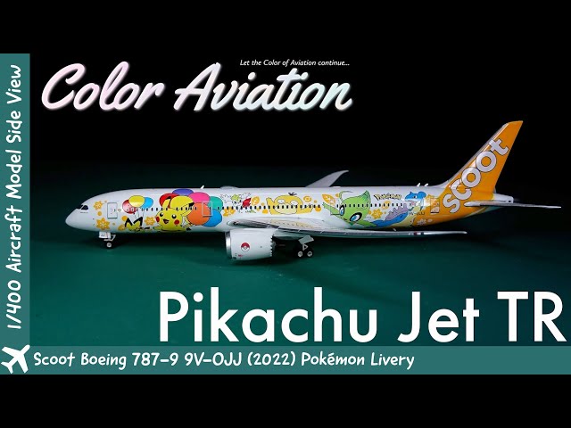 1/400 Scale Model Aircraft Scoot Pikachu Jet TR Boeing 787-9 9V