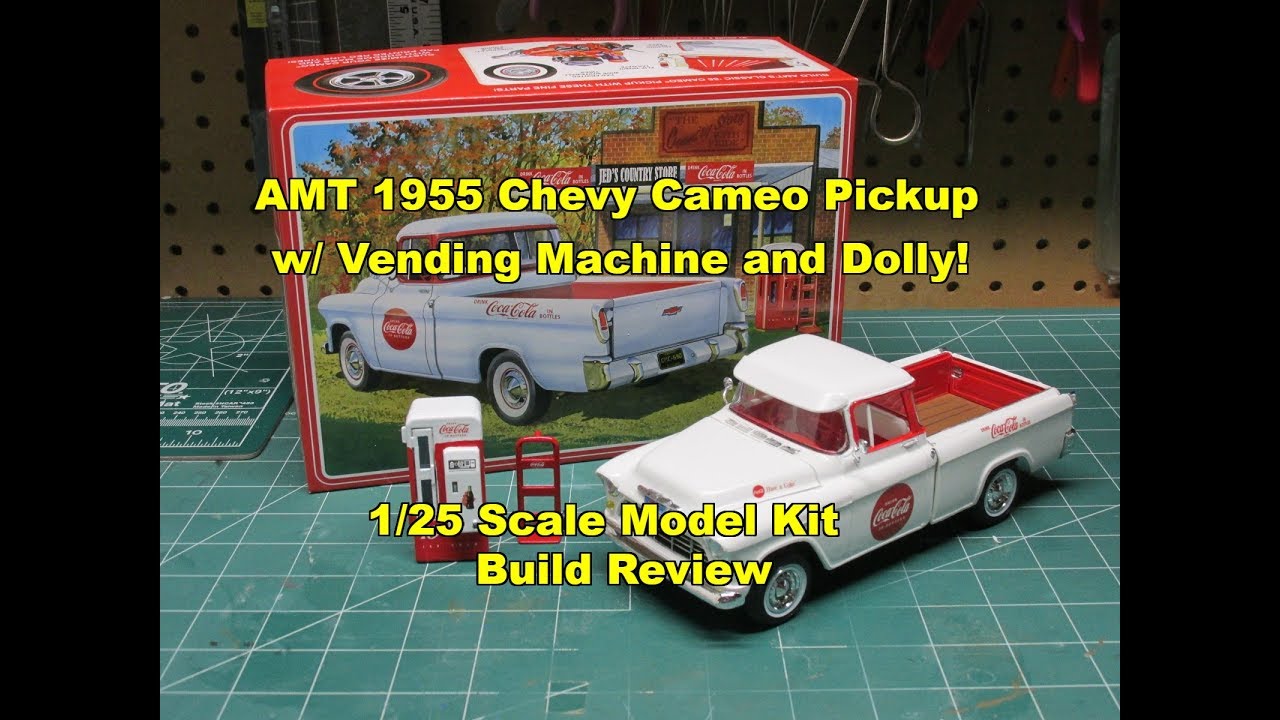 AMT 1955 CHEVY CAMEO PICKUP COCA COLA 1/25 MODEL KIT BUILD REVIEW