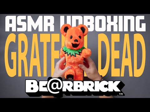 Grateful Dead Orange Dancing Bear BE@RBRICK 400% Unboxing (ASMR