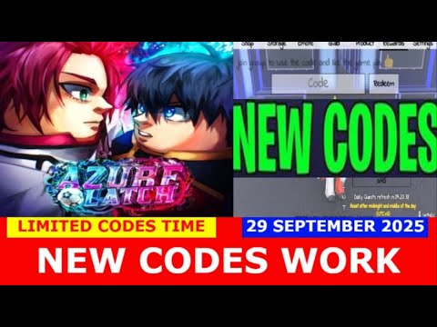 NEW CODES September 29, 2025* [ QOL UPDATE ] Azure Latch ROBLOX