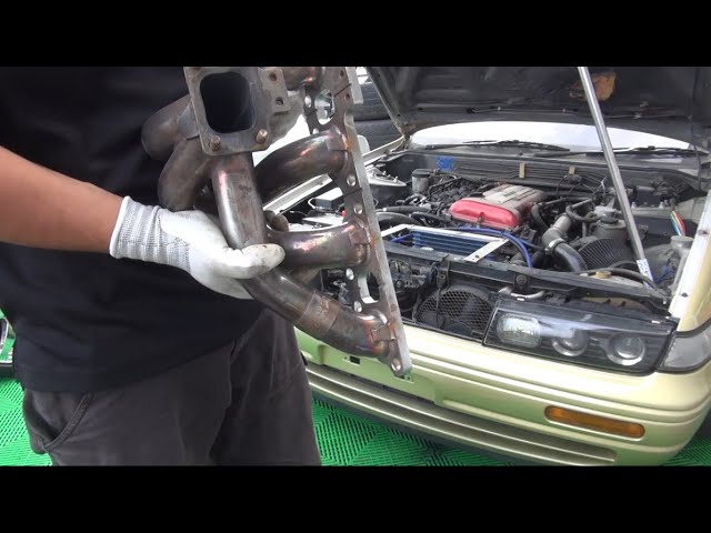 Worker H's Drift Diary] Vol.20 Exhaust manifold replacement - YouTube