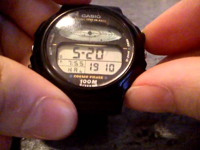 Casio Cosmo Phase watch and clock CGW-50 CGQ-300 - YouTube