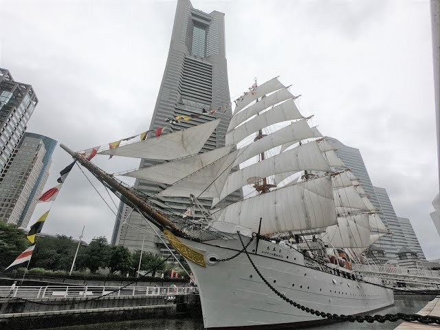 海の日おめでとう」 帆船日本丸で登檣礼/神奈川新聞（カナロコ） - YouTube