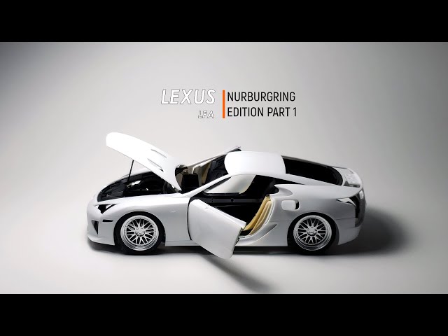 Building TAMIYA 1/24 LEXUS LFA NURBURGRING EDITION PART 1/4 scale