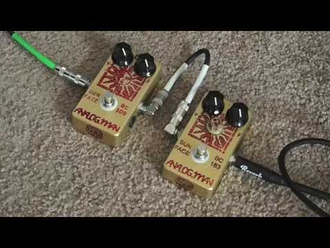 Analogman Sun Face BC183 and TFK BC109C Fuzz Face - YouTube