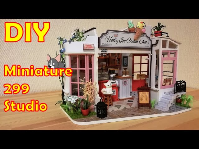 DIY/Miniature Doll House/Ice cream shop/Rolife/ミニチュアドール