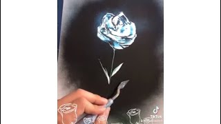 スプレーアート 青い薔薇 #Shorts - YouTube