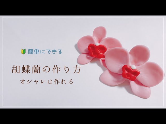 粘土】胡蝶蘭の簡単な作り方！簡単でもオシャレは作れる♩ - YouTube