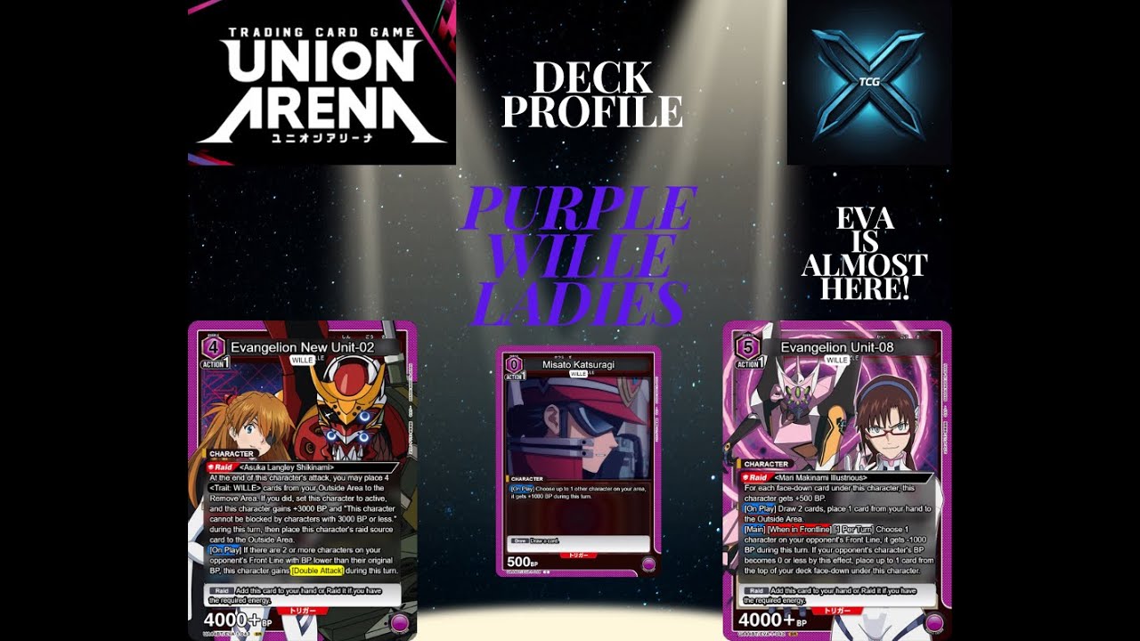 Union Arena TCG - Deck Profile - Eva Purple Wille Ladies - YouTube