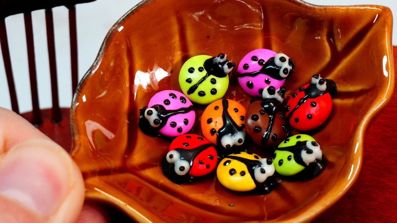 Mini Food 'Ladybug chocolate' ミニチュア料理『てんとう虫チョコ