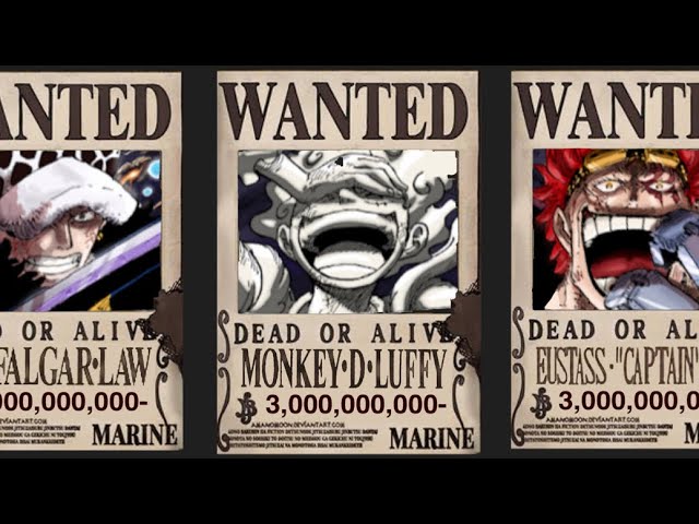 ワンピース】ワノ国終了後の懸賞金ランキング TOP15 ルフィ キッド