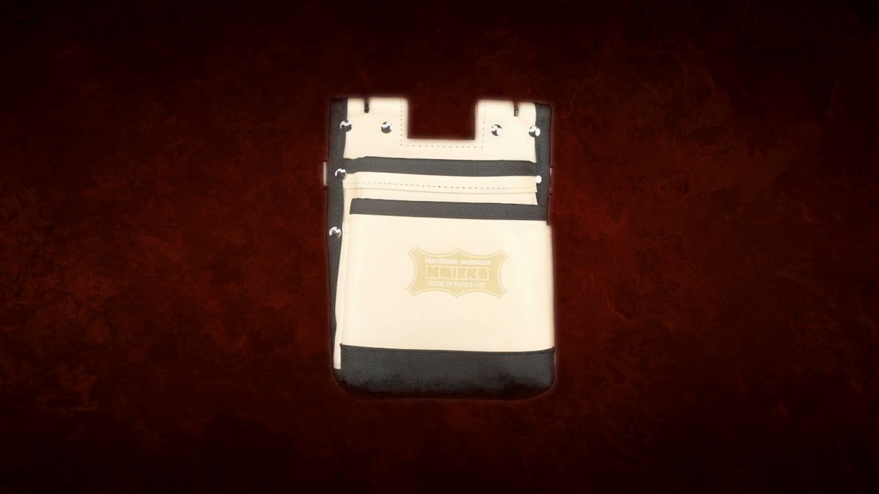 KNS-201TB／鳶職向仕様ツーウェイタイプヌメ革2段腰袋 - knicks