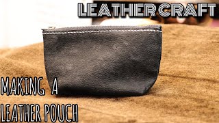 レザークラフト】マチ付きポーチの作り方 - YouTube