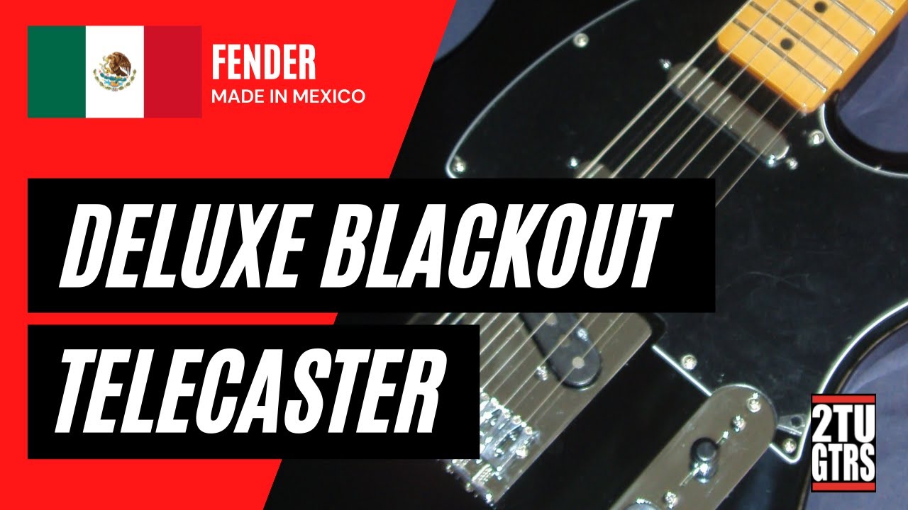 Fender Deluxe Blackout Telecaster 2010 Black - YouTube