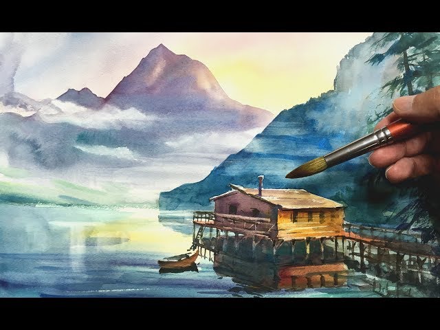 Basics of watercolor painting ~ Tips for drawing mountains and