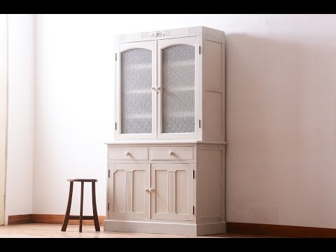 アンティークペイント食器棚のご紹介です。【アンティーク家具通販