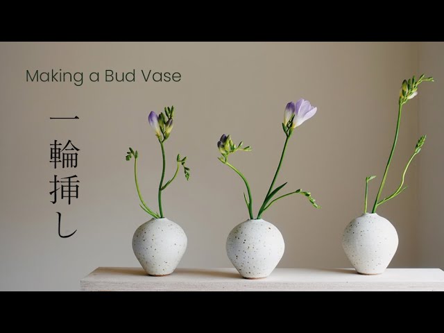 Making a bud vase from start to finish [陶芸] 一輪挿しの花瓶を作る