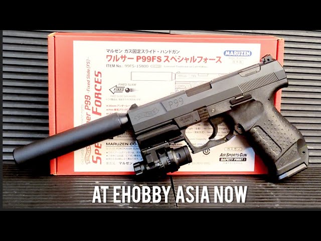 Maruzen Walther P99 FS Special Force Gas Fixed Slide Pistol - YouTube
