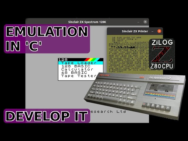 Emulating a Sinclair Spectrum 128K & ZX Printer Using Only ANSI C