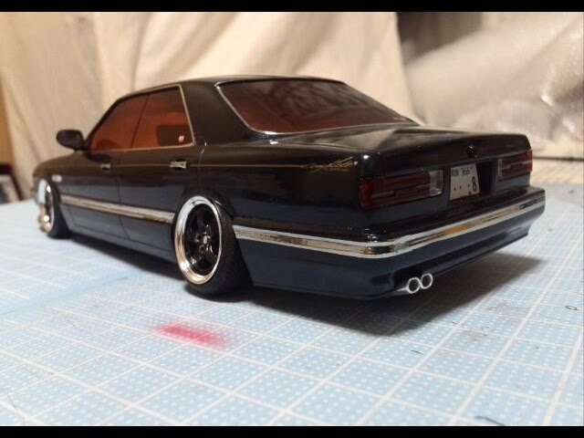 アオシマ製Y31シーマ・インパルフルエアロ車高短プラモデル（後編