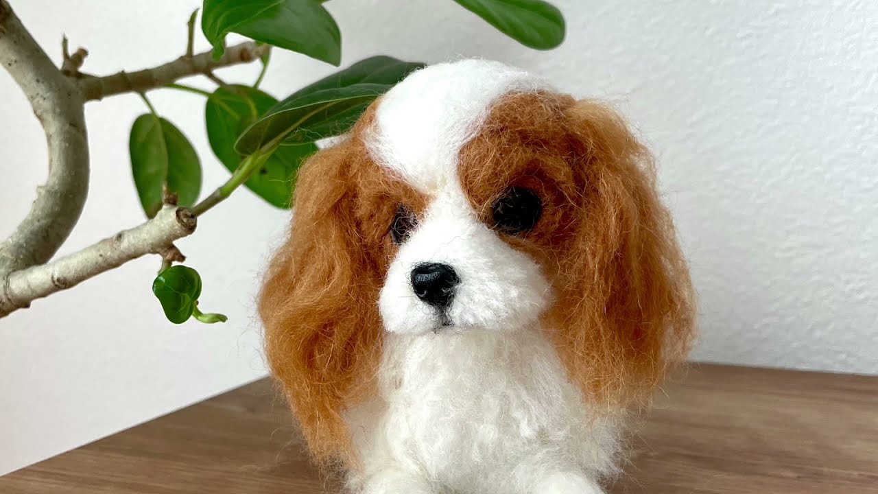 羊毛フェルトで作るキャバリアの作り方☆完成版 - YouTube